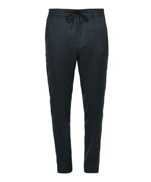 Straight fit trousers with elastic waistband