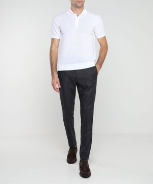 Straight fit trousers with elastic waistband