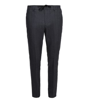 Straight fit trousers with elastic waistband