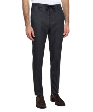 Straight fit trousers with elastic waistband