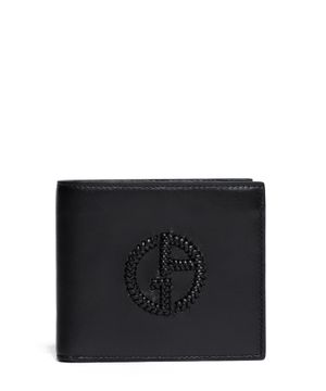 Logo embroidery detail wallet
