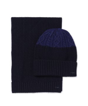 Logo detailing beanie and scarf