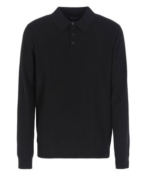 Long sleeve polo with classic collar