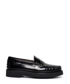 Penny-slot leather loafers