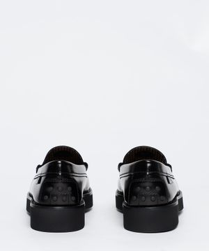 Penny-slot leather loafers