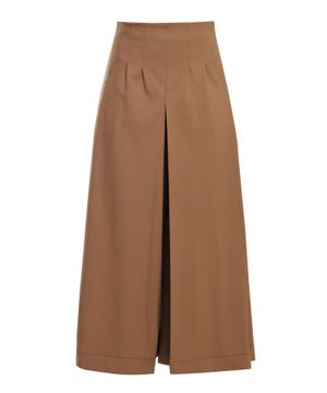 High-waist wool trousers