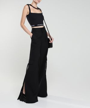 High-waist wide trousers