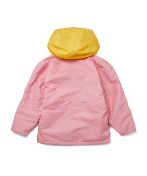 Color block design hooded jacket