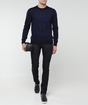 Round neck jumper with long sleeves