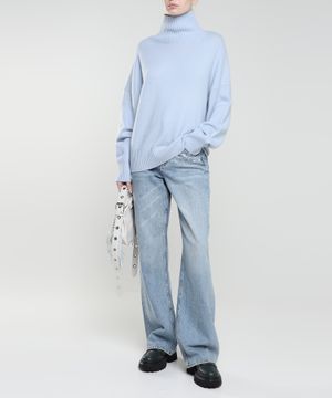 Long sleeve cashmere turtle neck