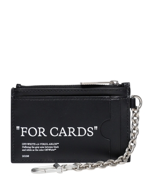 Leather zipped card holder
