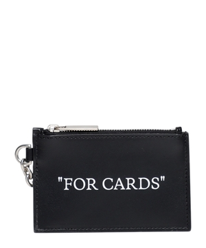 Leather zipped card holder
