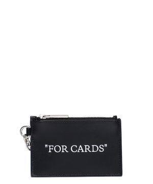 Leather zipped card holder