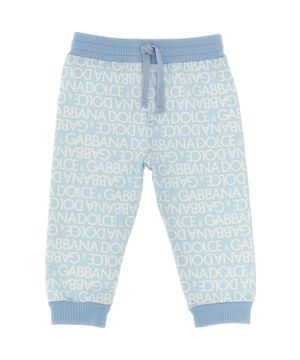 Logo printed pants with elasticated waist