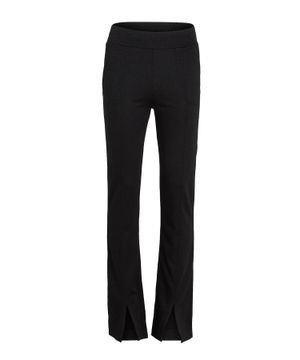 Straight-fit trousers with elastic waist