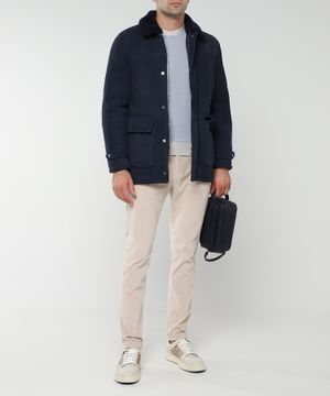 Straight fit jacket with long sleeves