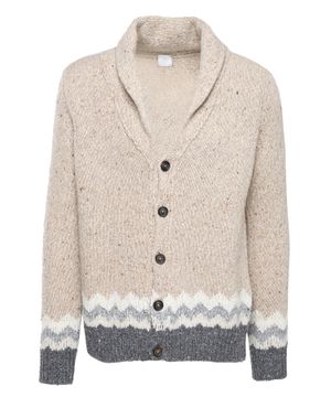 Button fastening cardigan with long sleeves