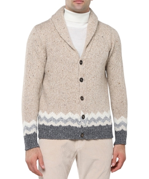Button fastening cardigan with long sleeves