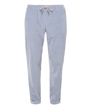 Straight fit trousers with elastic waistband