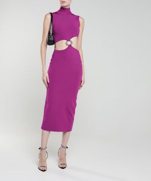 Midi dress with cutouts