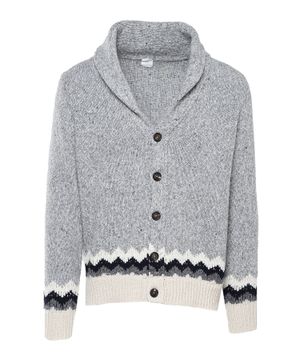 Button fastening cardigan with long sleeves