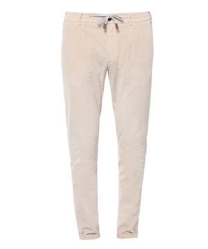 Straight fit trousers with elastic waistband