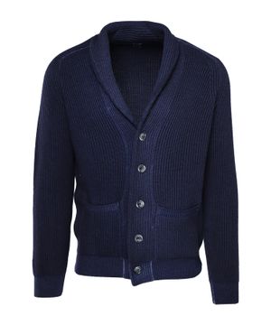 Button fastening cardigan with long sleeves