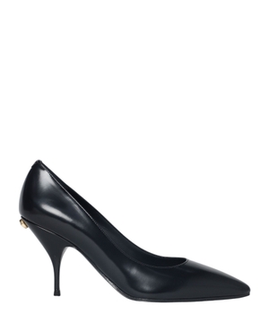 Logo detail leather pumps