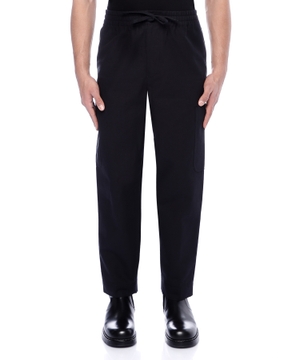 Straight-fit trousers with elastic waist