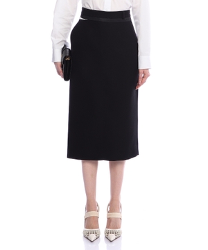 Midi skirt with cutout detail