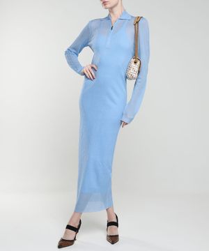 Long sleeve dress with classic collar