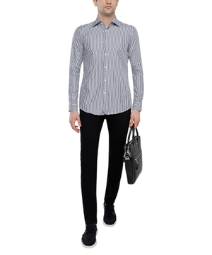 Striped long-sleeve shirt