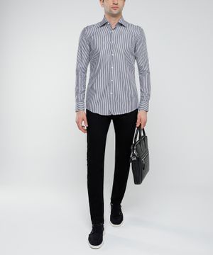 Striped long-sleeve shirt