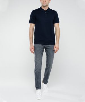 Short sleeve polo with classic collar