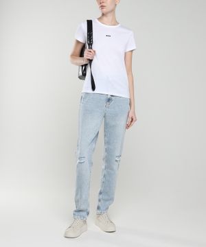 Loqo printli qısaqol T-shirt
