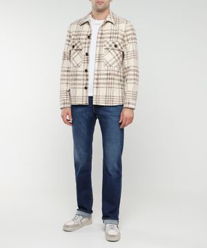 Checkered long-sleeves jacket