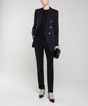 Long-sleeve blazer with button fastening