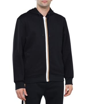 Long sleeve cardigan with zip fastening
