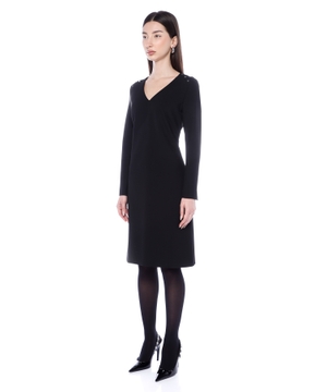 V-neck dress with long sleeves