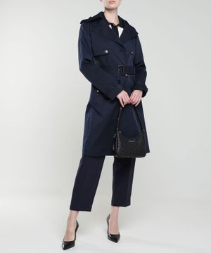 Long sleeve trench with button fastening