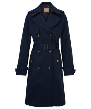 Long sleeve trench with button fastening