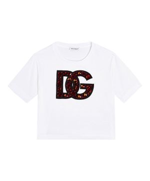 Logo embroidered cotton T-shirt