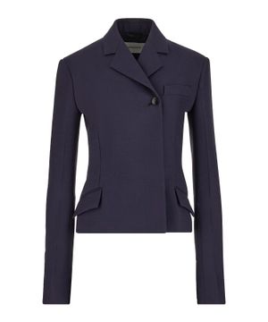 Long-sleeve blazer with button fastening