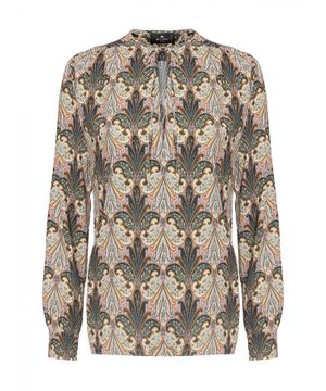 Paisley printed long-sleeves top