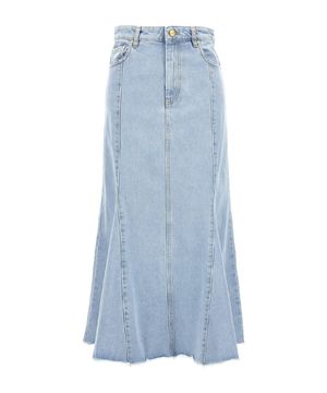 Denim midi skirt