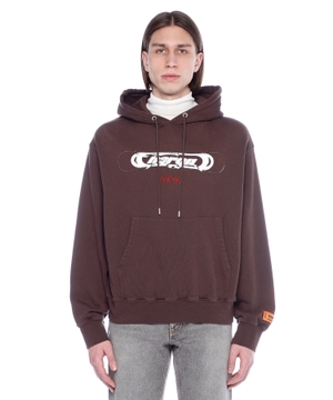 Long sleeve hoodie with logo print