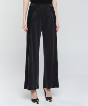 High-waist wide-leg trousers