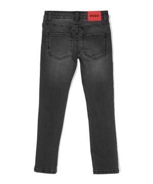 Straight jeans with logo detail