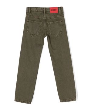 Straight jeans with logo detail