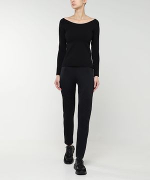 Long-sleeve round neck top